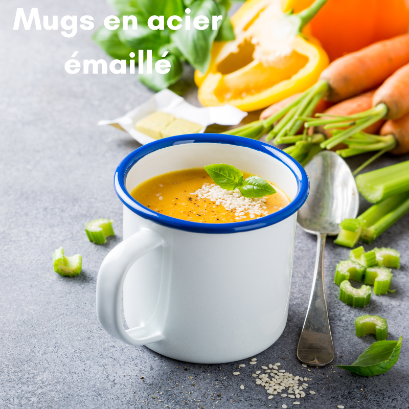 Mugs en acier émaillé